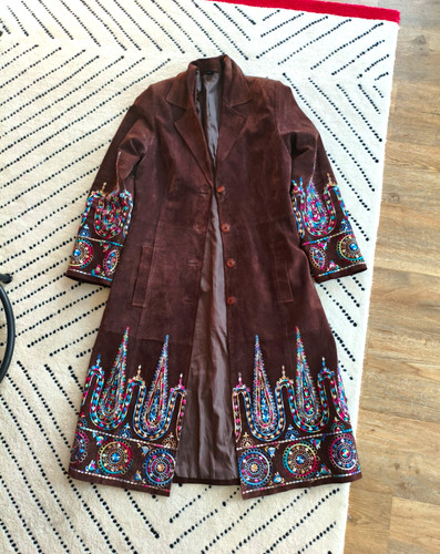 Damen ledermantel braun mit - ledermantel,