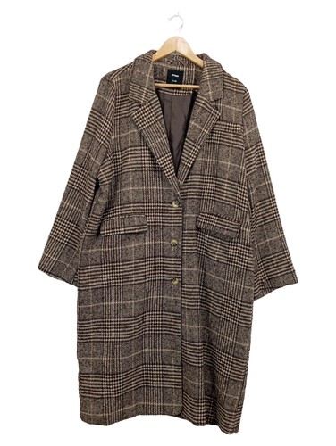 Cotton damen mantel - on, kariert