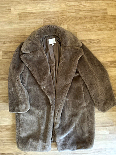 Damen teddy mantel - teddy, braun