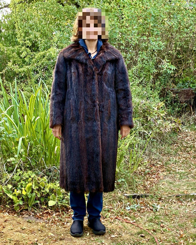 Damen pelzmantel lang braun - damen,
