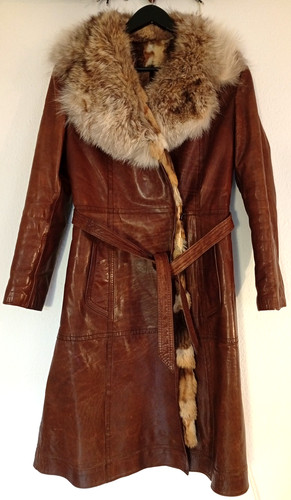 Damenmantel leder vintage - leder,