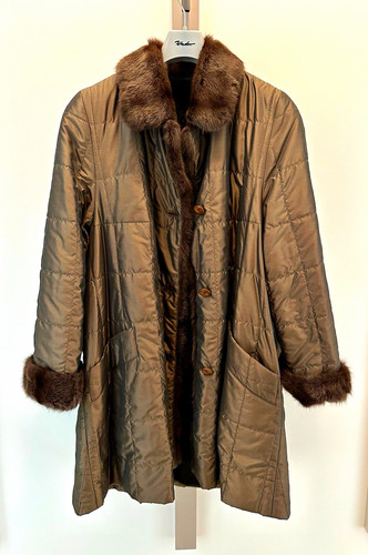 Damen pelzmantel braun - damen,