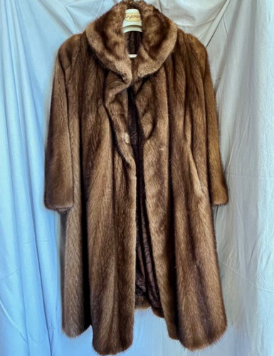 Damen pelzmantel braun lang - braun,