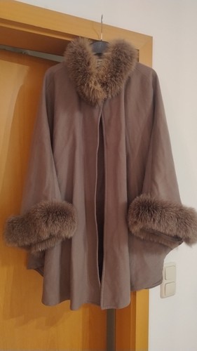 Damen luxus cape mantel xl - l,