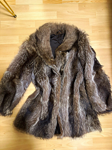 Vintage damen pelzmantel - vintage, braun