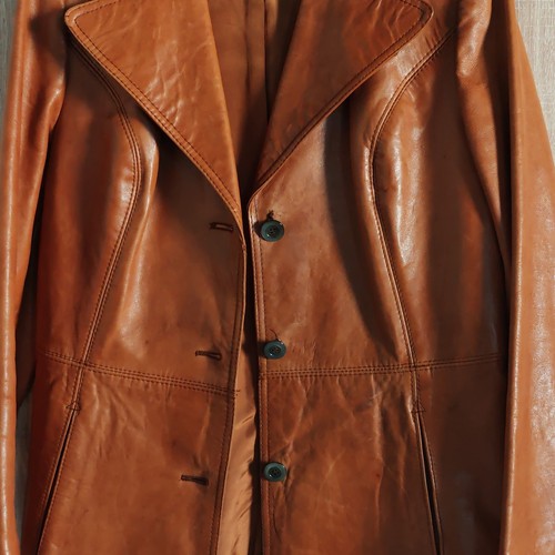 Damen ledermantel braun - damen,