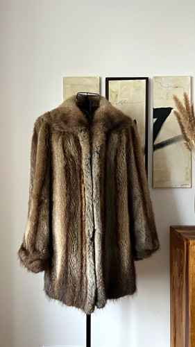 Damen echt pelz mantel 40 - echt,