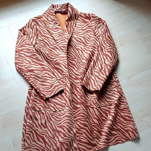 Damen mantel zebra muster - damen,