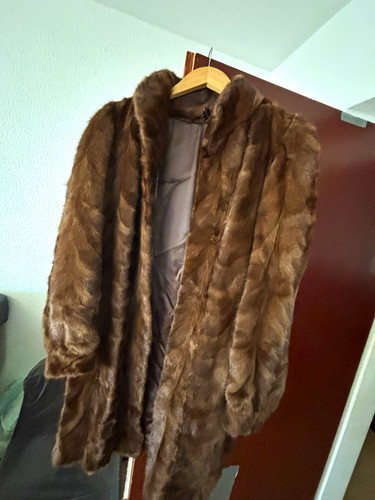 Damen pelzmantel braun - damen,