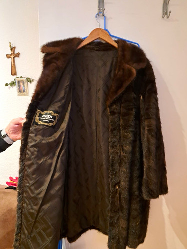 Heek damen pelzmantel braun - heek,