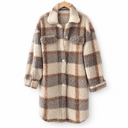 Damen mantel beige braun - damen, beige/braun/grau