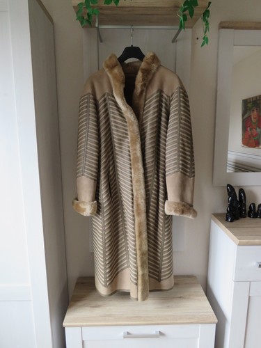 Langer lammfell damenmantel - lammfell,